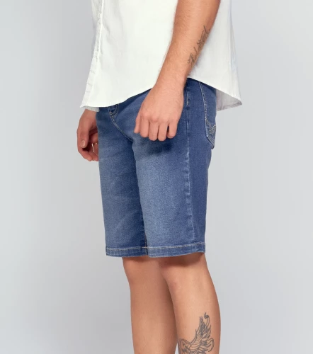 Bermuda Para Hombre En Indigo Con Proceso Medio UnserAZ