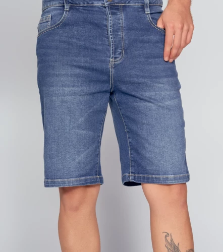Bermuda Para Hombre En Indigo Con Proceso Medio UnserAZ