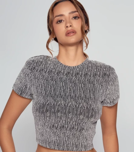 Blusa Brillante Cuello Redondo DerekPT