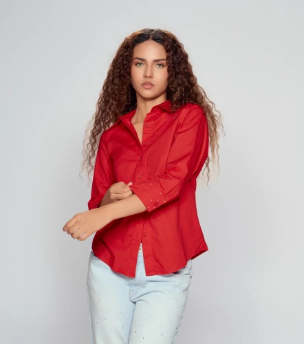 Blusa Para Mujer Camisera Manga 3 4 Unicolor DerekRJ