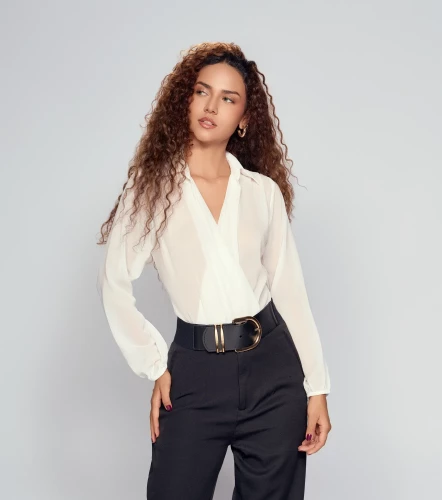 Blusa Para Mujer Raquel Tipo Body Con Drapeado DerekAR