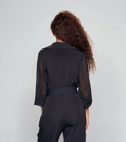 Blusa Para Mujer Raquel Tipo Body Con Drapeado DerekNG