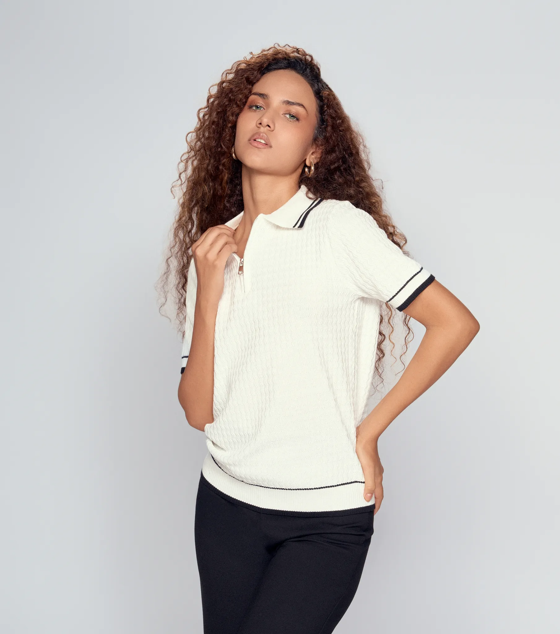 Blusa Tipo Polo Unicolor DerekAR