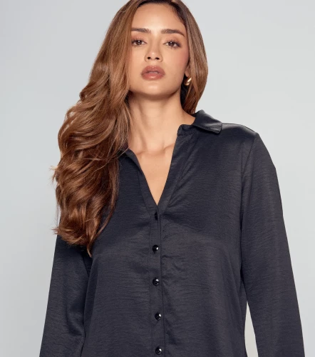 Bluson Camisero Dana Con Decorado En Bajante DerekNG