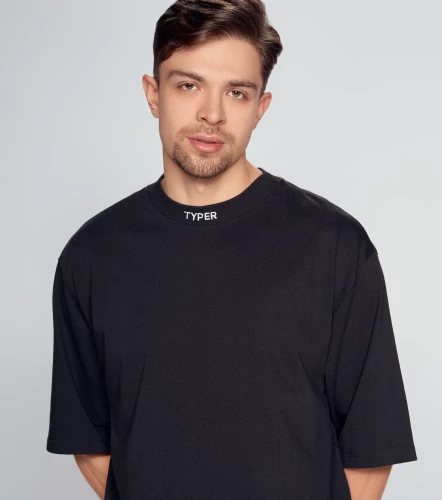 Bruno T Shirt Oversize Bordado En Cuello TyperNG