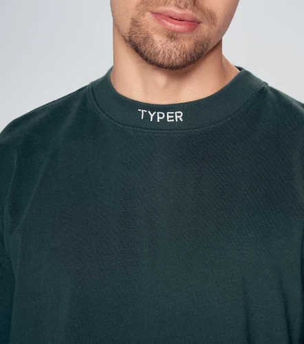 Bruno T Shirt Oversize Bordado En Cuello TyperVO