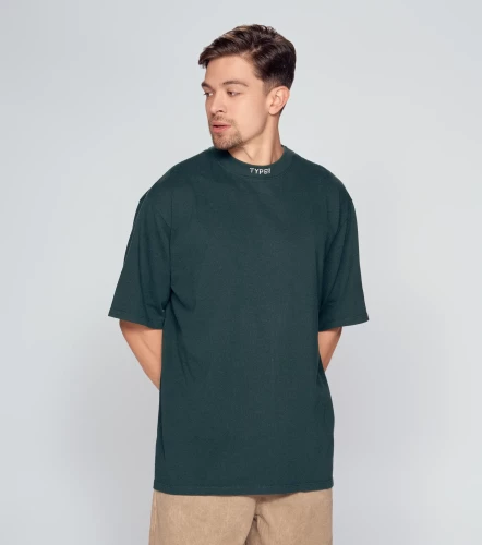 Bruno T Shirt Oversize Bordado En Cuello TyperVO