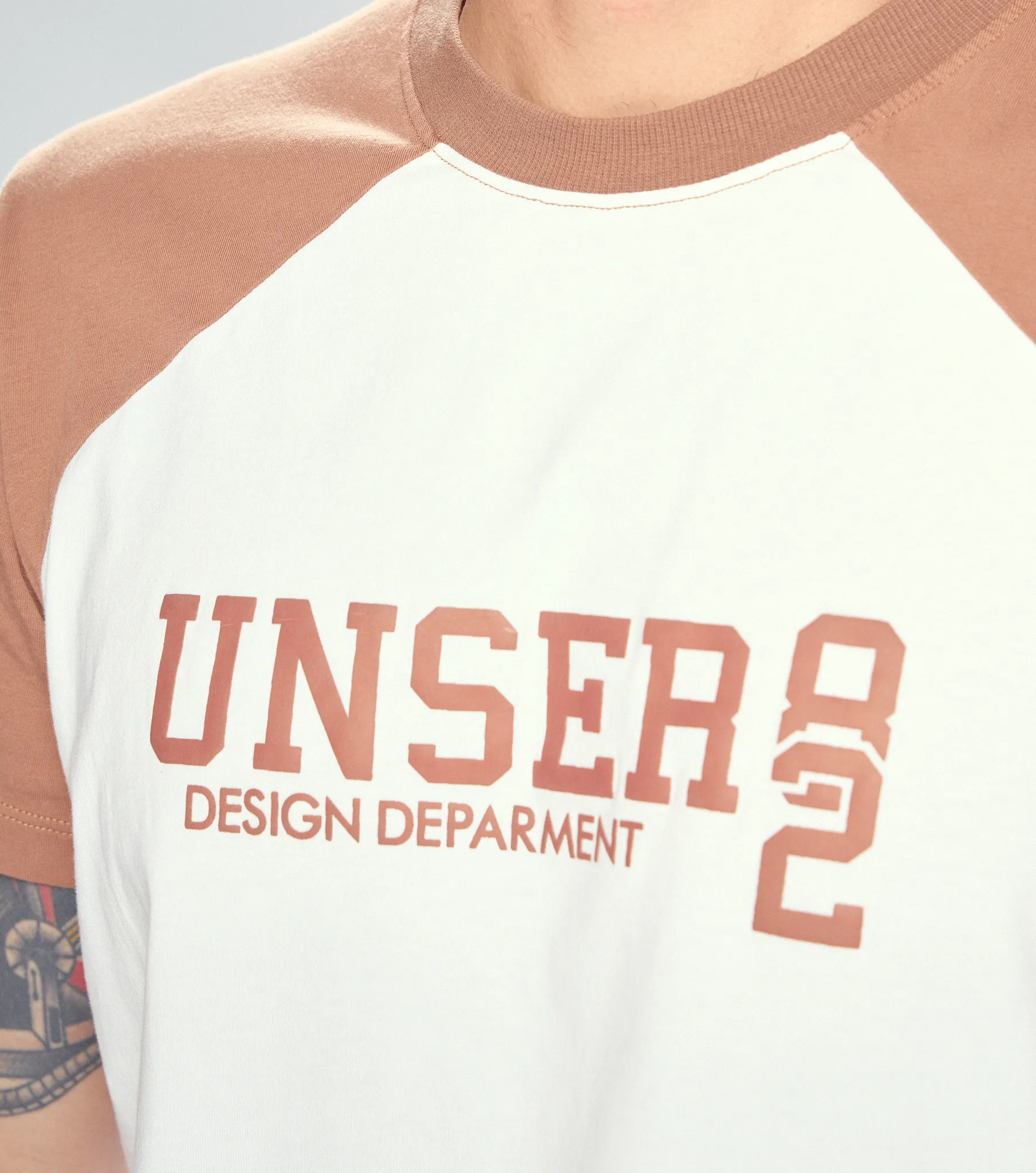 Camisa Para Hombre Molderia Comfort Manga Rangla Combinada Unser 834112 CF