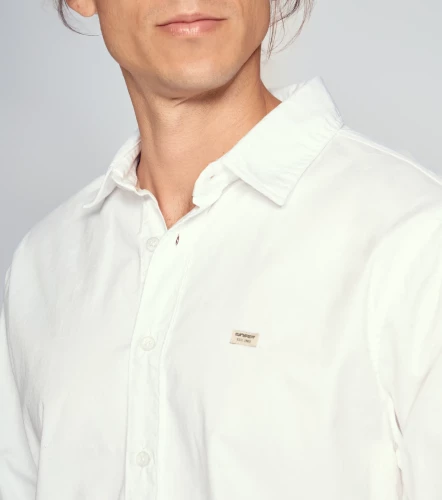 Camisa Para Hombre Molderia Comfort Unicolor Manga Larga UnserBL