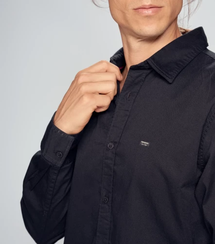 Camisa Para Hombre Molderia Comfort Unicolor Manga Larga UnserNG