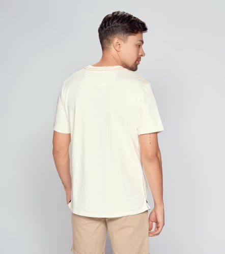 Camiseta Para Hombre Molderia Comfort Unicolor Con Estampado UnserAR