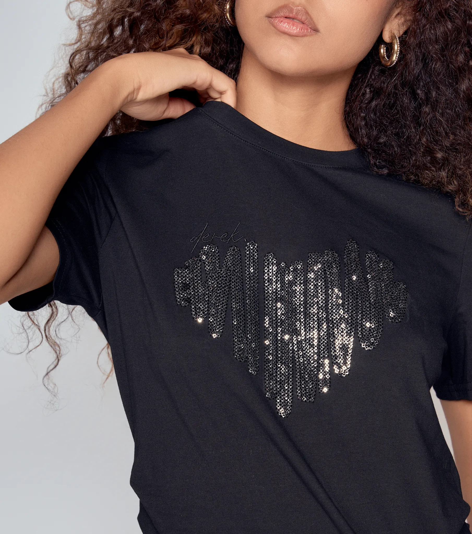 Camiseta Unicolor Con Estampado Derek 833776 BL