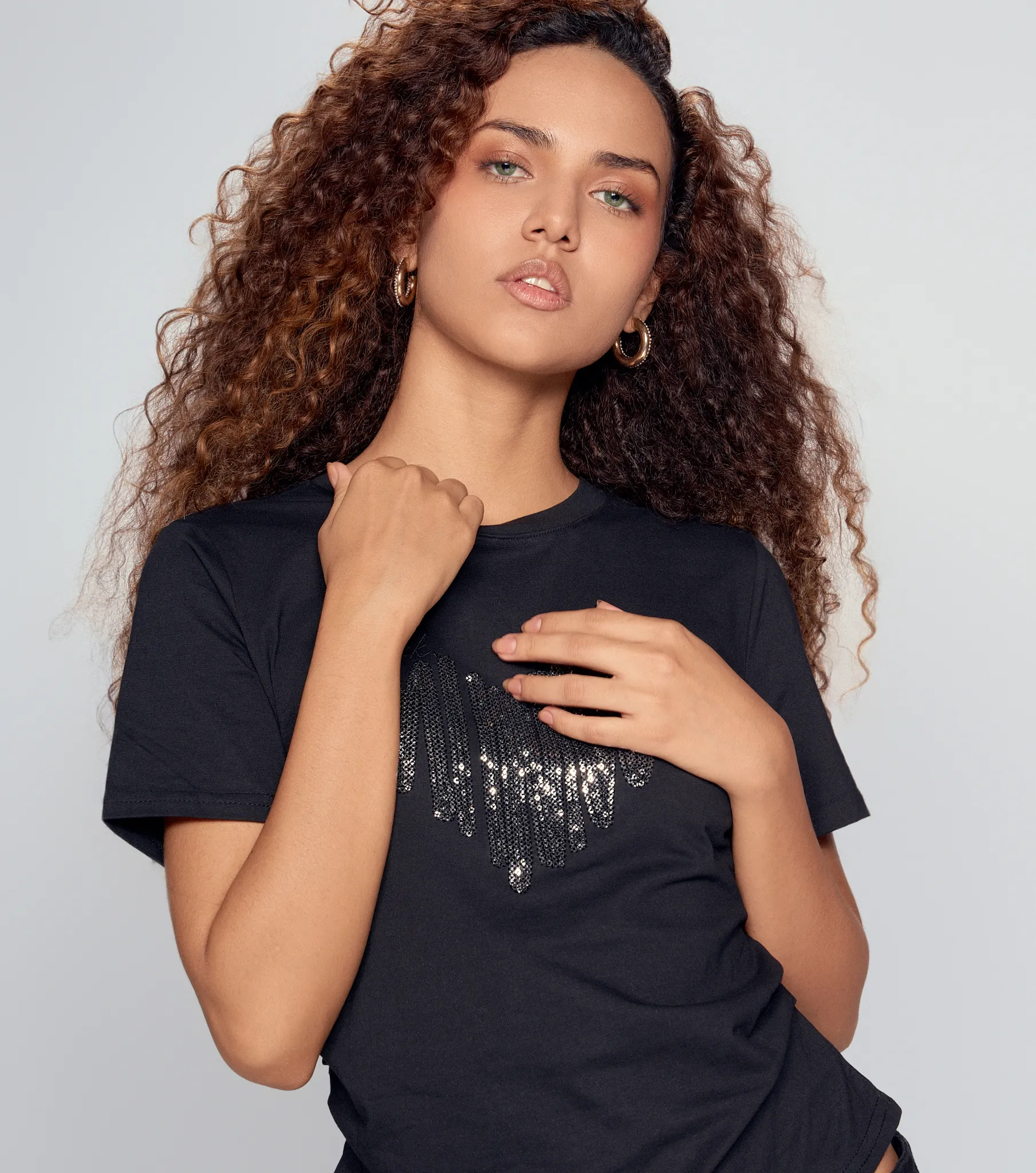 Camiseta Unicolor Con Estampado Derek 833776 BL