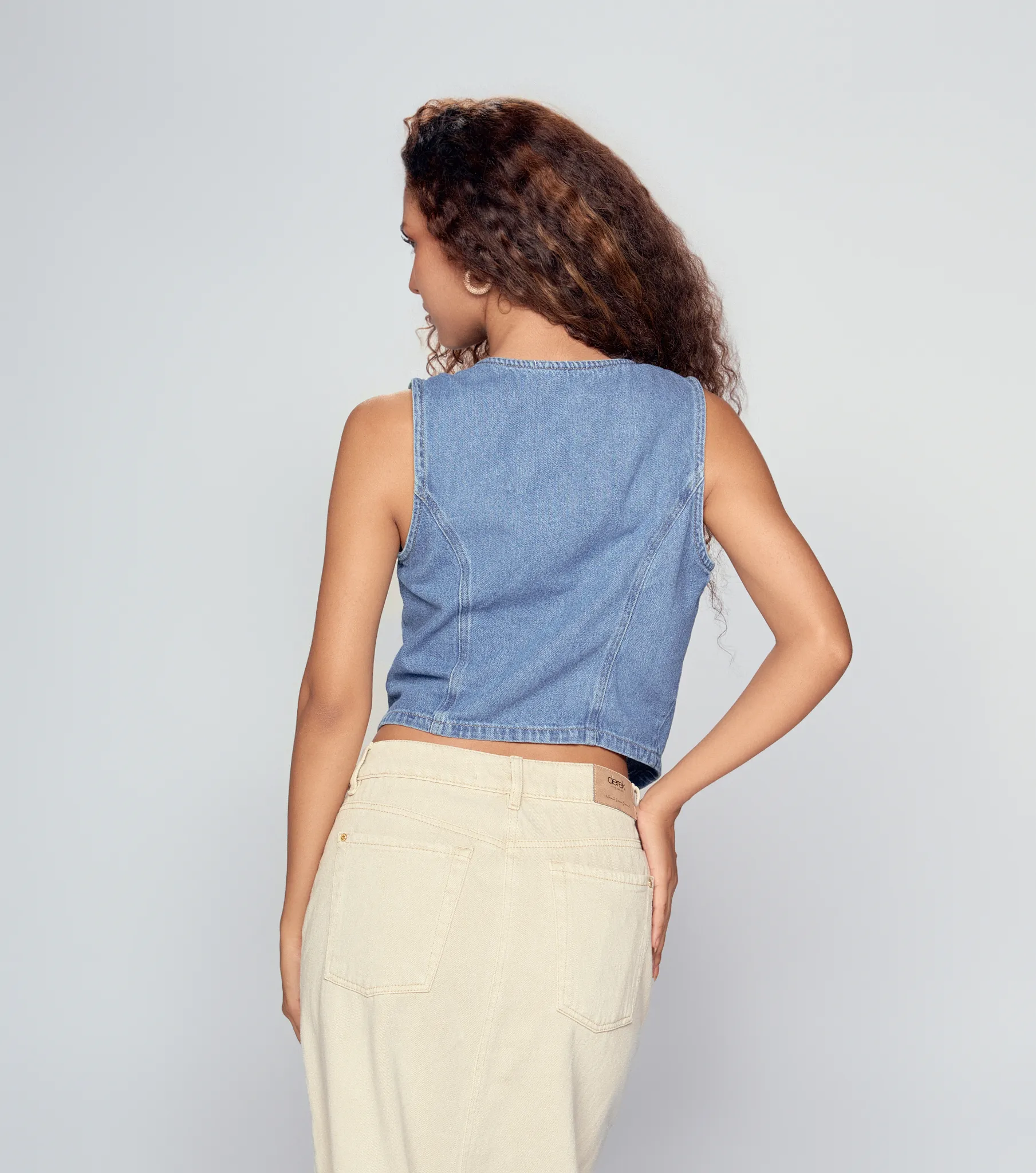 Chaleco Para Mujer En Indigo Con Proceso Christina Derek 834818 AZ