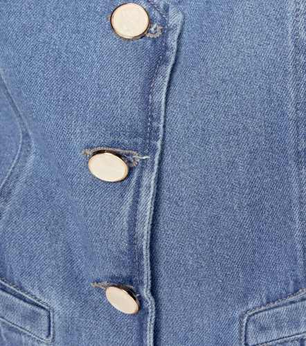 Chaleco Para Mujer En Indigo Con Proceso Christina DerekAZ