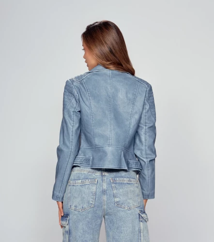 Chaqueta Cuello Solapa Manga Larga Unicolor DerekAZ