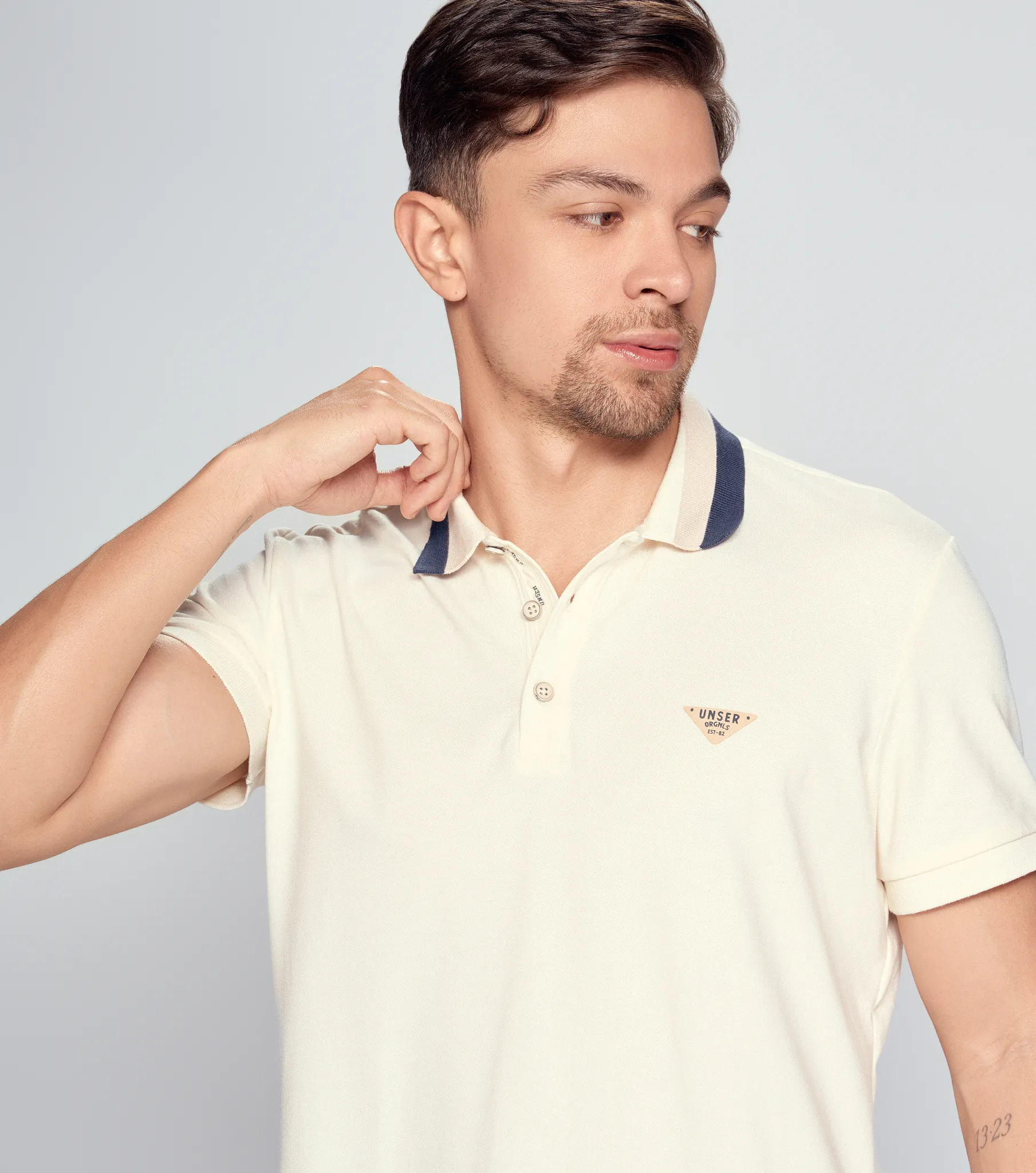 Comfort frank polo unicolor y cuello tejido unser 835111