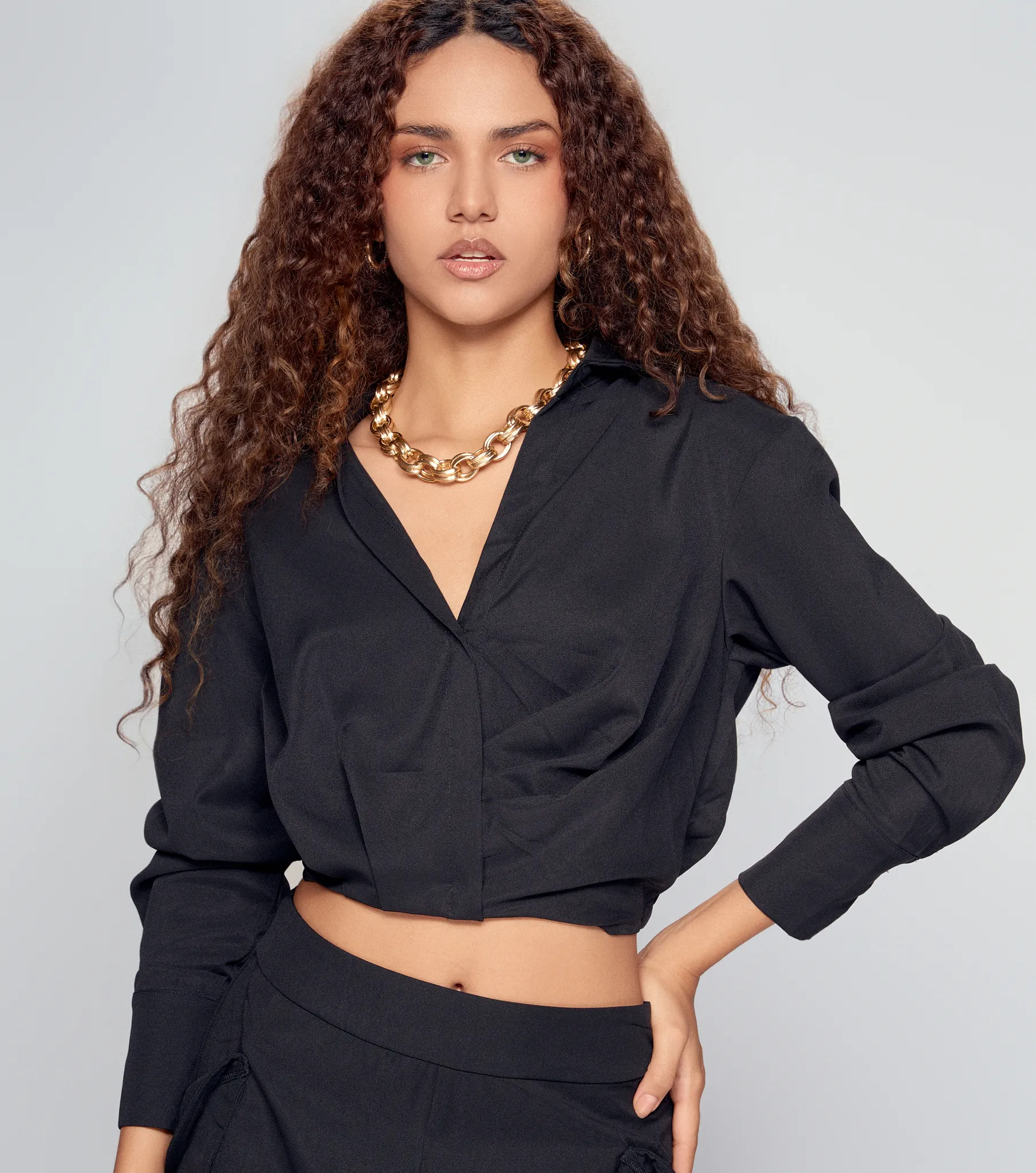 Conjunto Blusa Manga Larga Y Pantalon Unicolor Derek 833958 NG