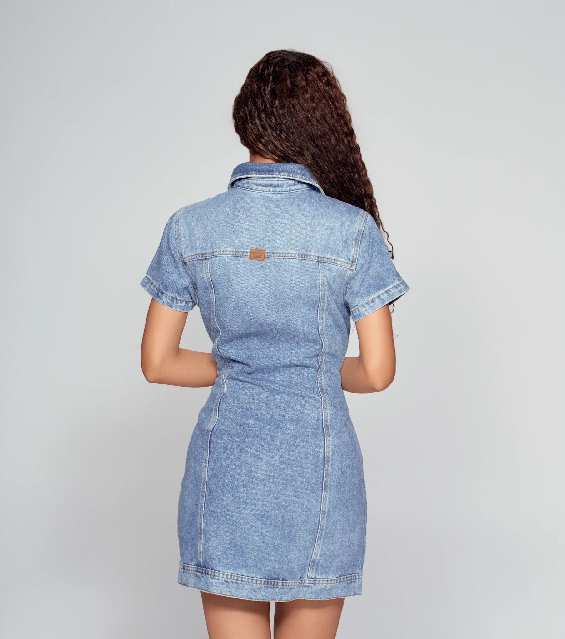 Marilyn Vestido Corto En Indigo Con Proceso Y Bolsillos Unser 834258 AZ