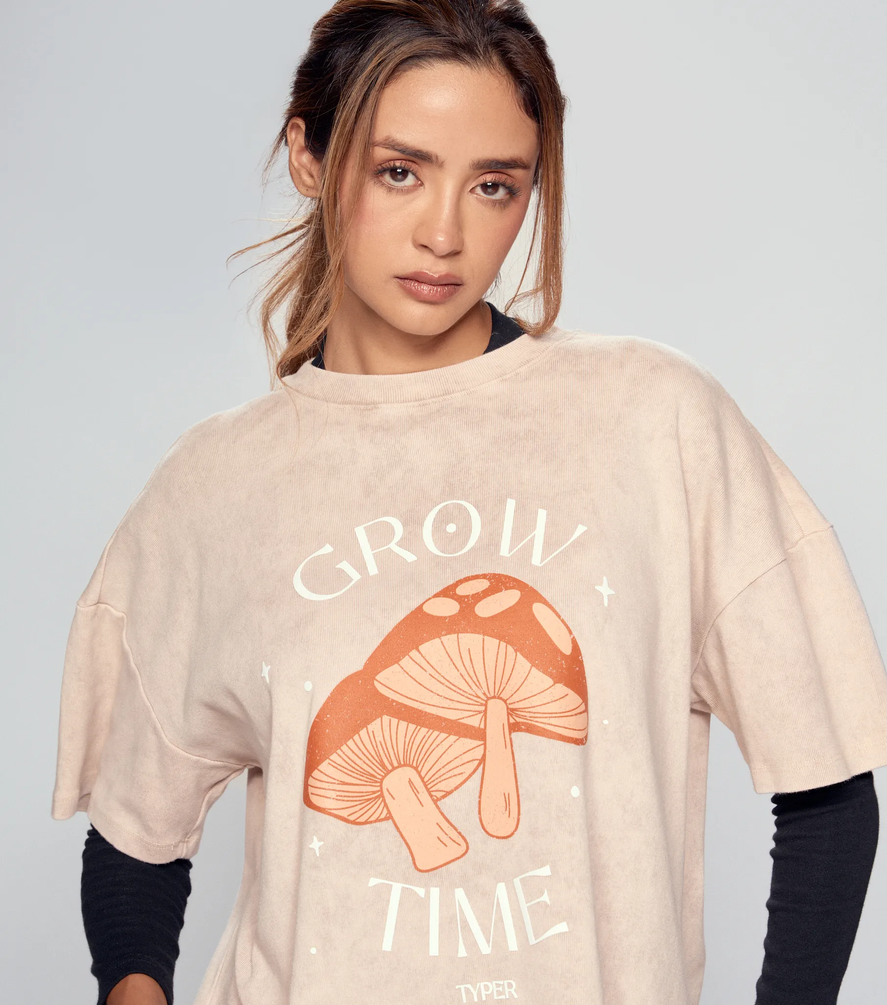 Melany T Shirt Boxy Con Acid Wash Typer 834485 