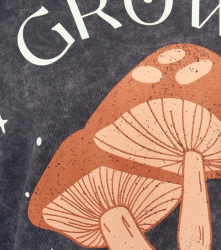 Melany T Shirt Boxy Con Acid Wash TyperNG