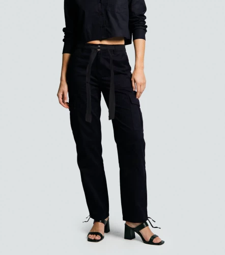 Pantalon De Mujer Unicolor Cargo DerekNG