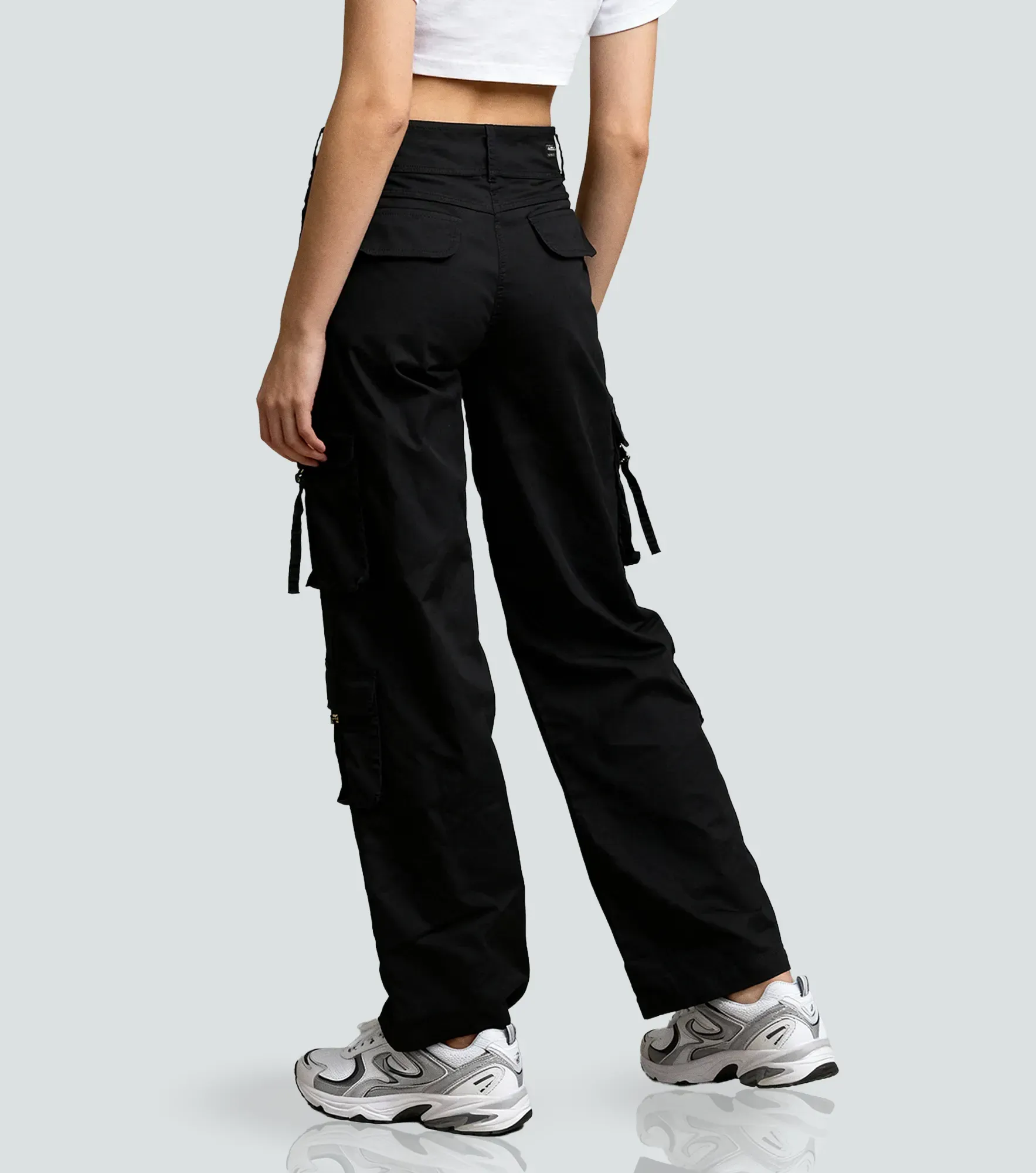 Pantalon para mujer bota ancha con bolsillos tipo cargo unser Ref