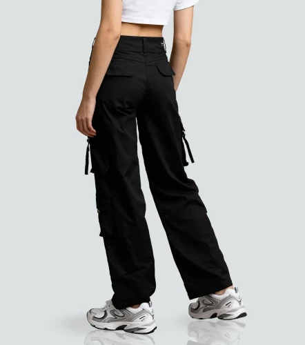 Pantalon Para Mujer Bota Ancha Con Bolsillos Tipo Cargo UnserNG