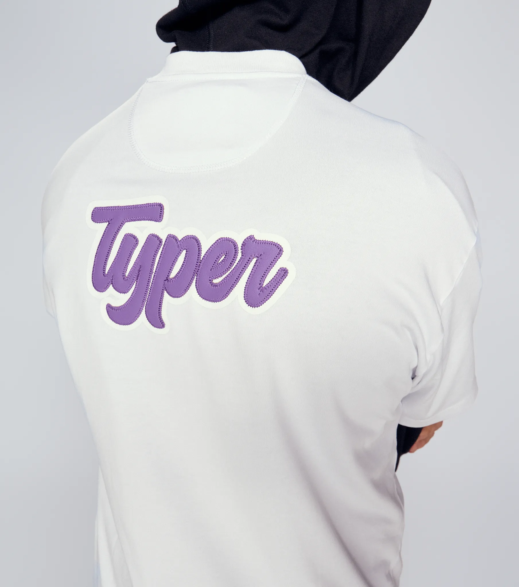 Paulo T Shirt Oversize Bordada Typer 834508 BL