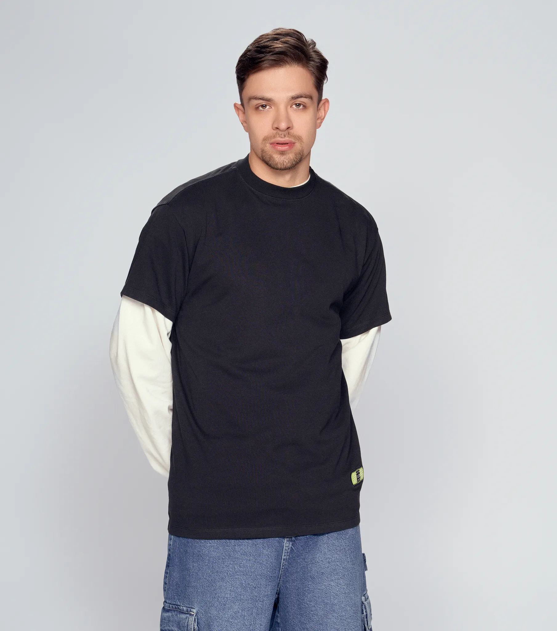 Paulo T Shirt Oversize Bordada Typer 834508 BL