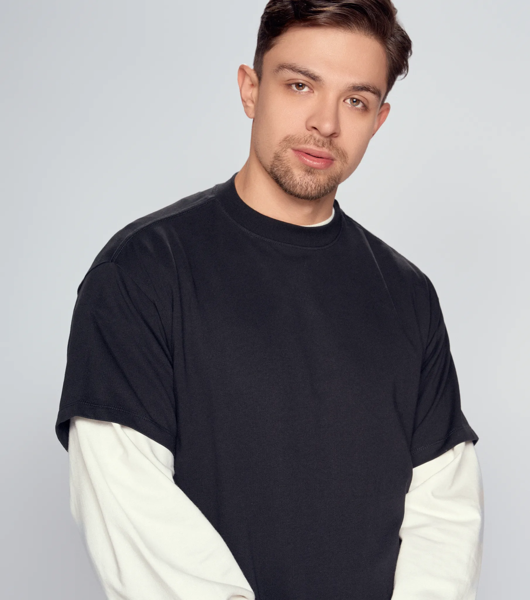 Paulo T Shirt Oversize Bordada Typer 834508 BL