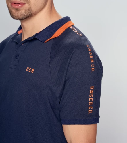 Polo Para Hombre Molderia Slim Con Estampado UnserAZ