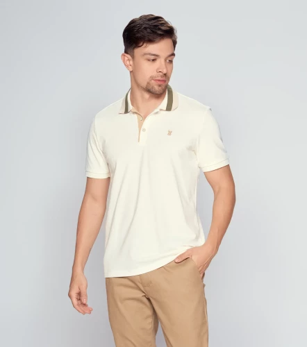 Polo Para Hombre Unicolor Molderia Slim Manga Corta UnserAR