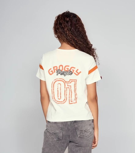 Rowanda T Shirt Regular Femenina GroggyCR