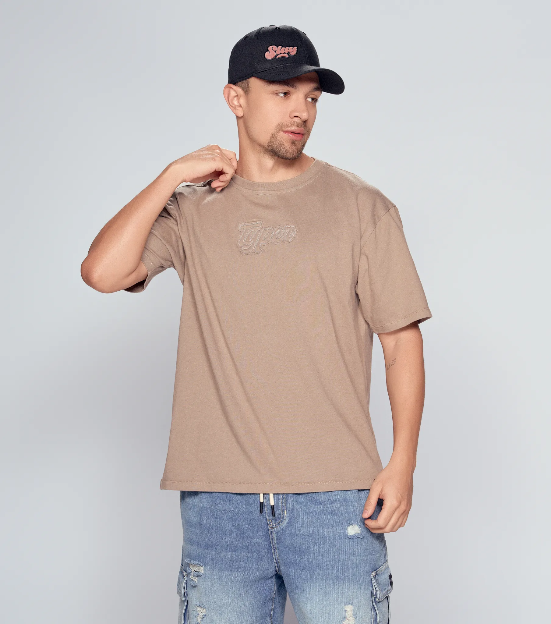 Samuel T Shirt Burda Combinada Bordada Typer 834619 CF