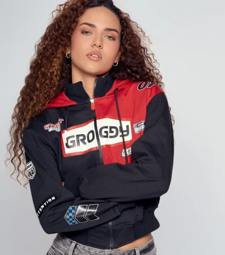 Shantal Crop Hoodie Femenino GroggyCU