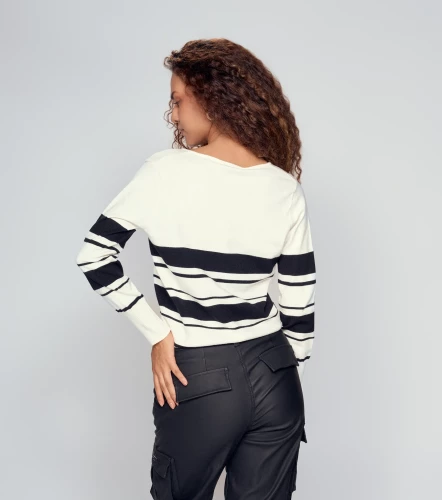 Sueter De Rayas Con Cuello En V DerekAR