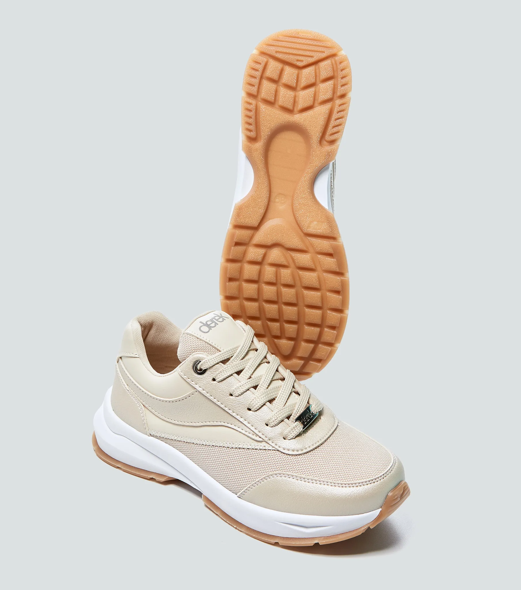 Tenis Para Mujer Unicolor Con Suela Alta Derek 834949 KQ