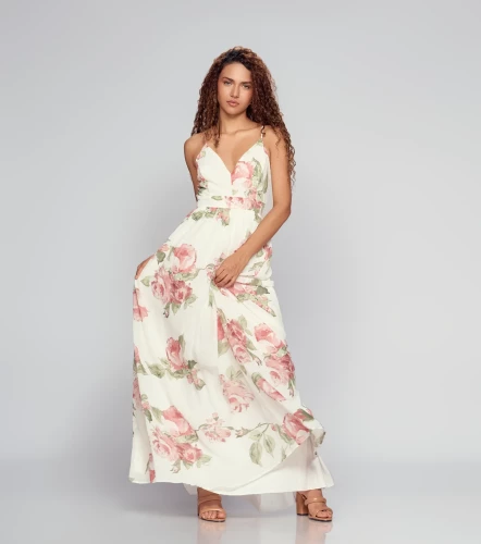 Vestido Largo Para Mujer Estampado DerekFS