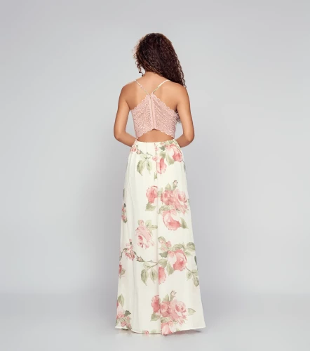 Vestido Largo Para Mujer Estampado DerekFS
