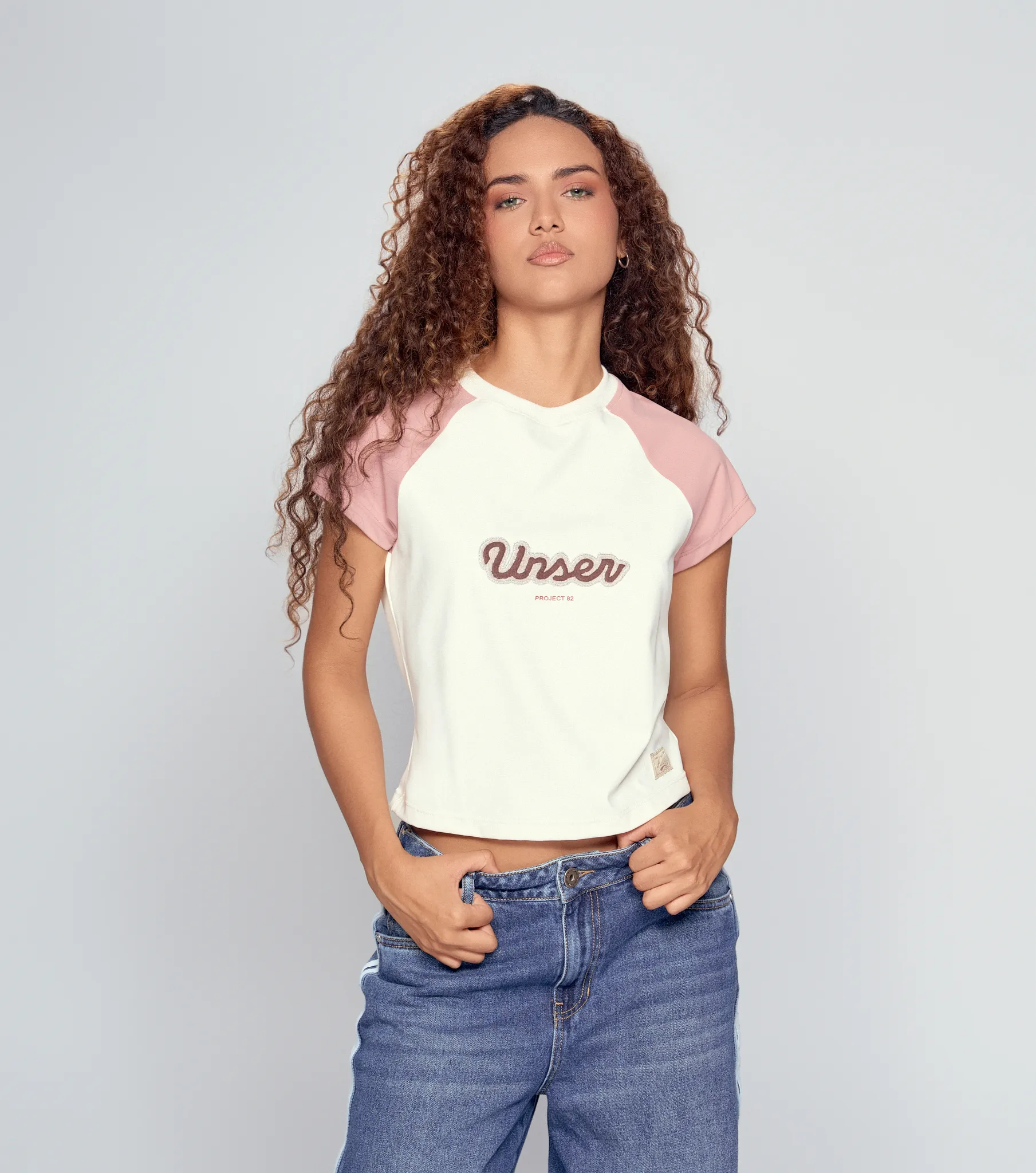 Yuli Blusa Manga Rangla Combinada Con Estampado Unser 832671 AR