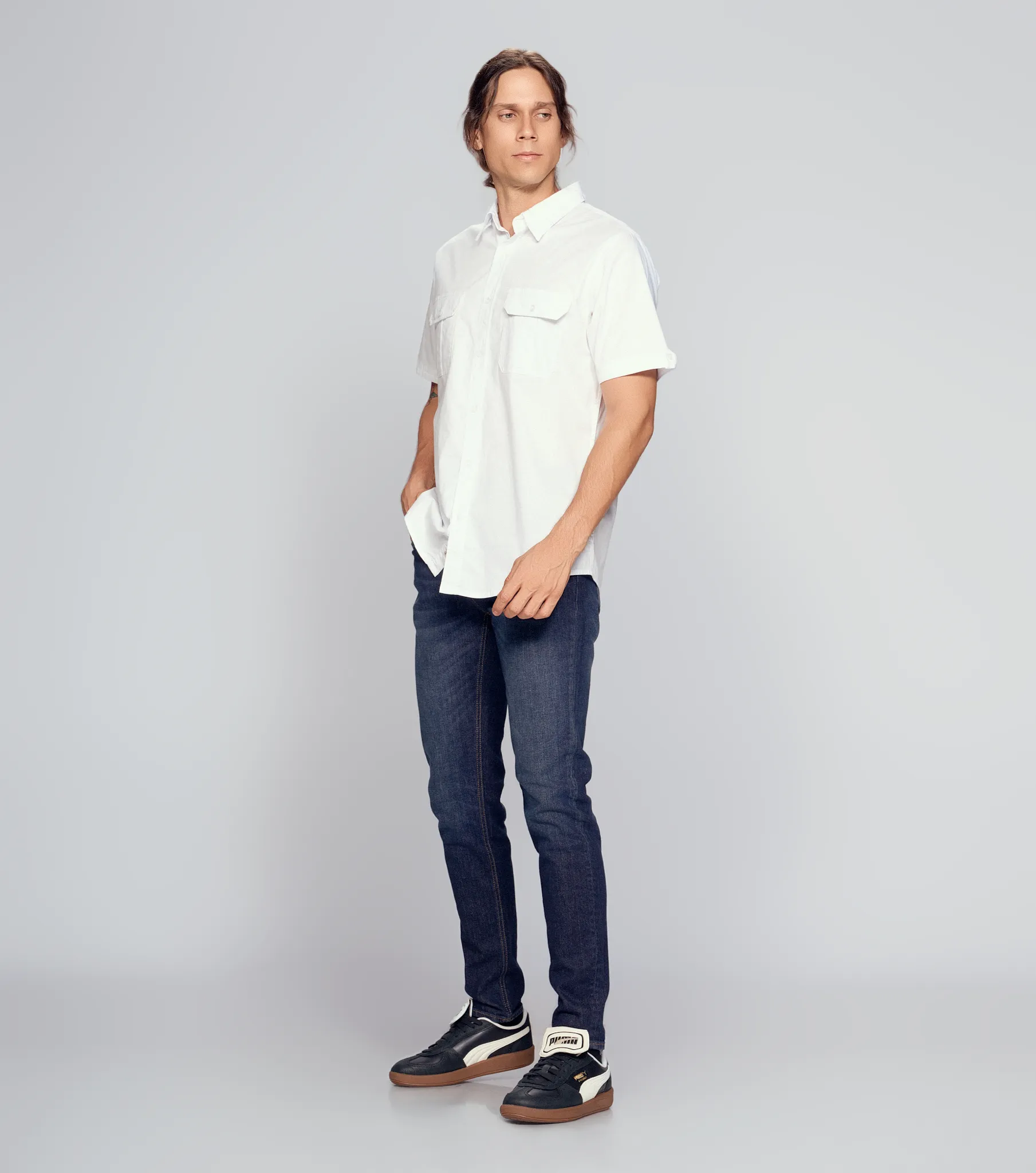 Elias Camisa Comfort Unicolor M C Unser 834019 BL