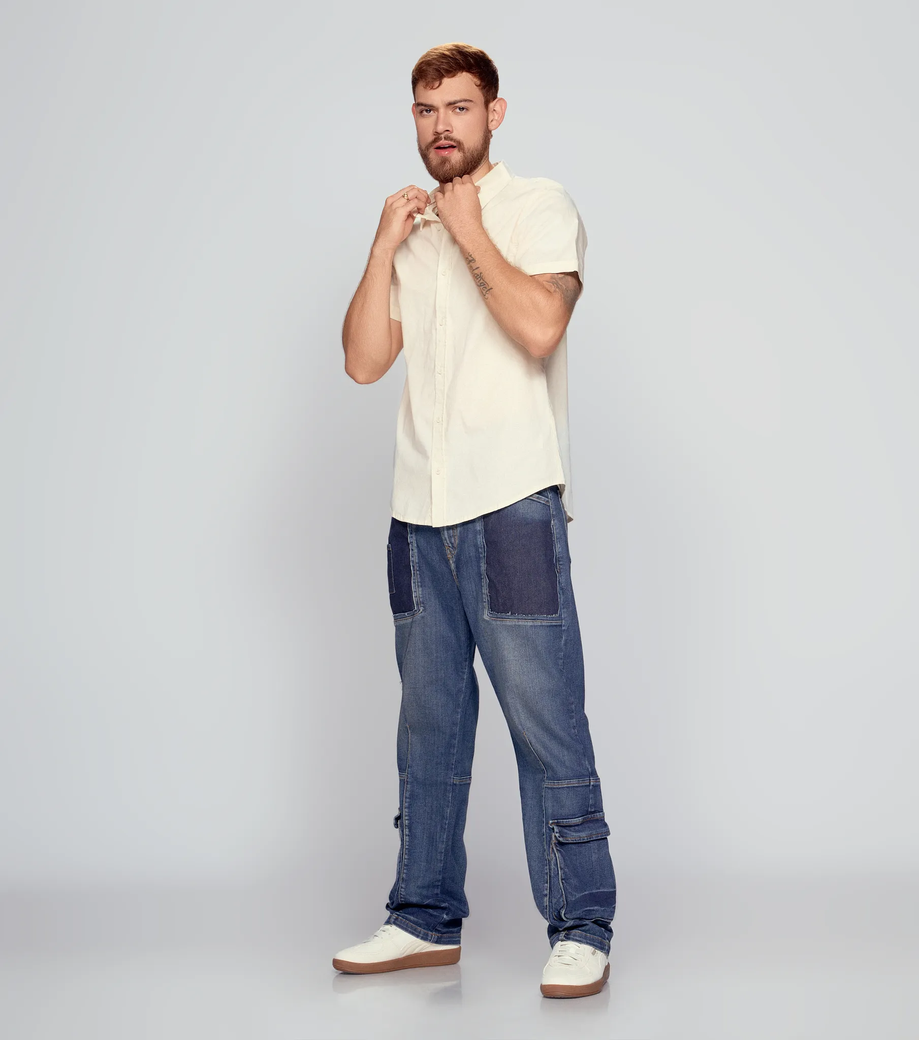 Camisa Para Hombre Molderia Comfort Unicolor Unser 834020 AR