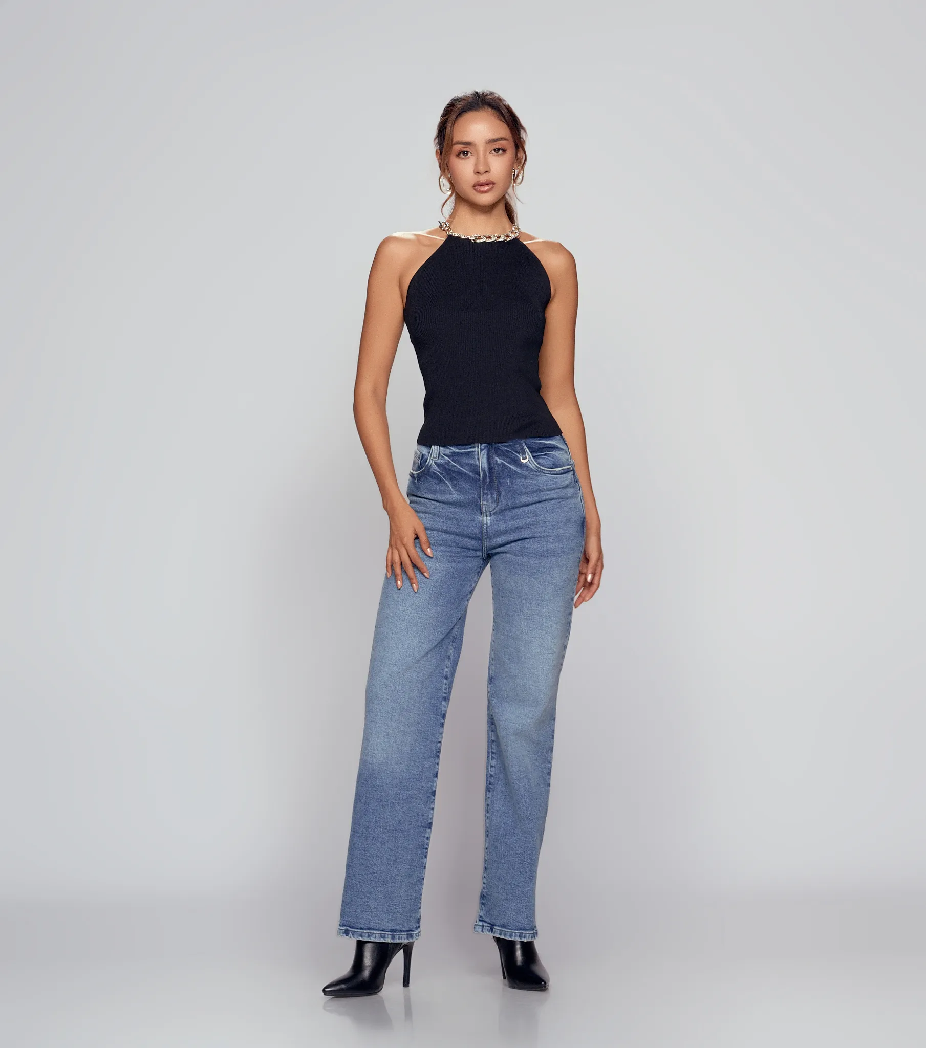 Jean Para Mujer Sin Pretina Con Proceso Barcelona Kendall Derek 834733 AZ