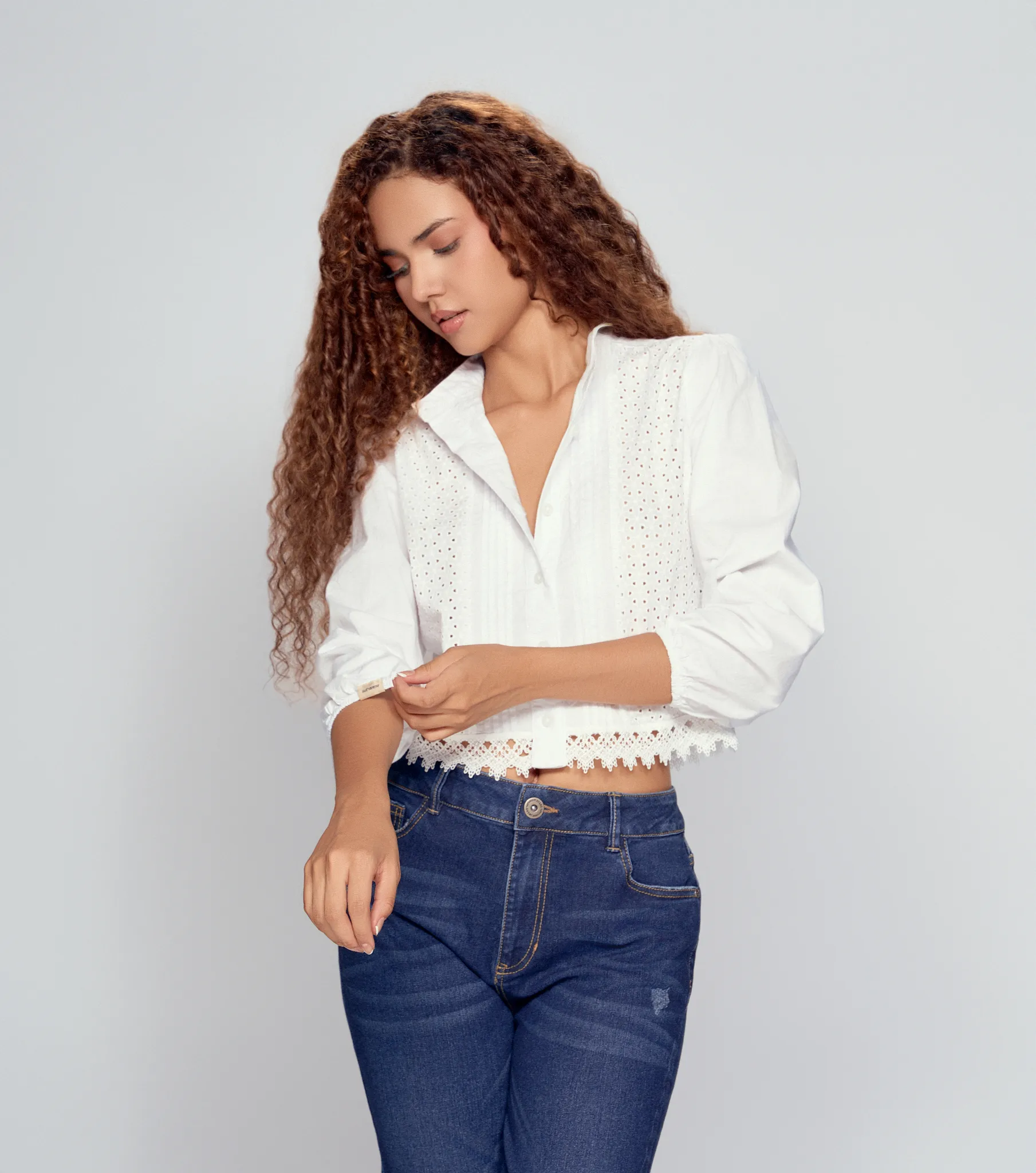 Blusa Para Mujer Con Oajlillo Y Alforzas Unser 830837 BL