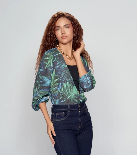 Body Manga Larga Y Escote Cruzado DerekVD