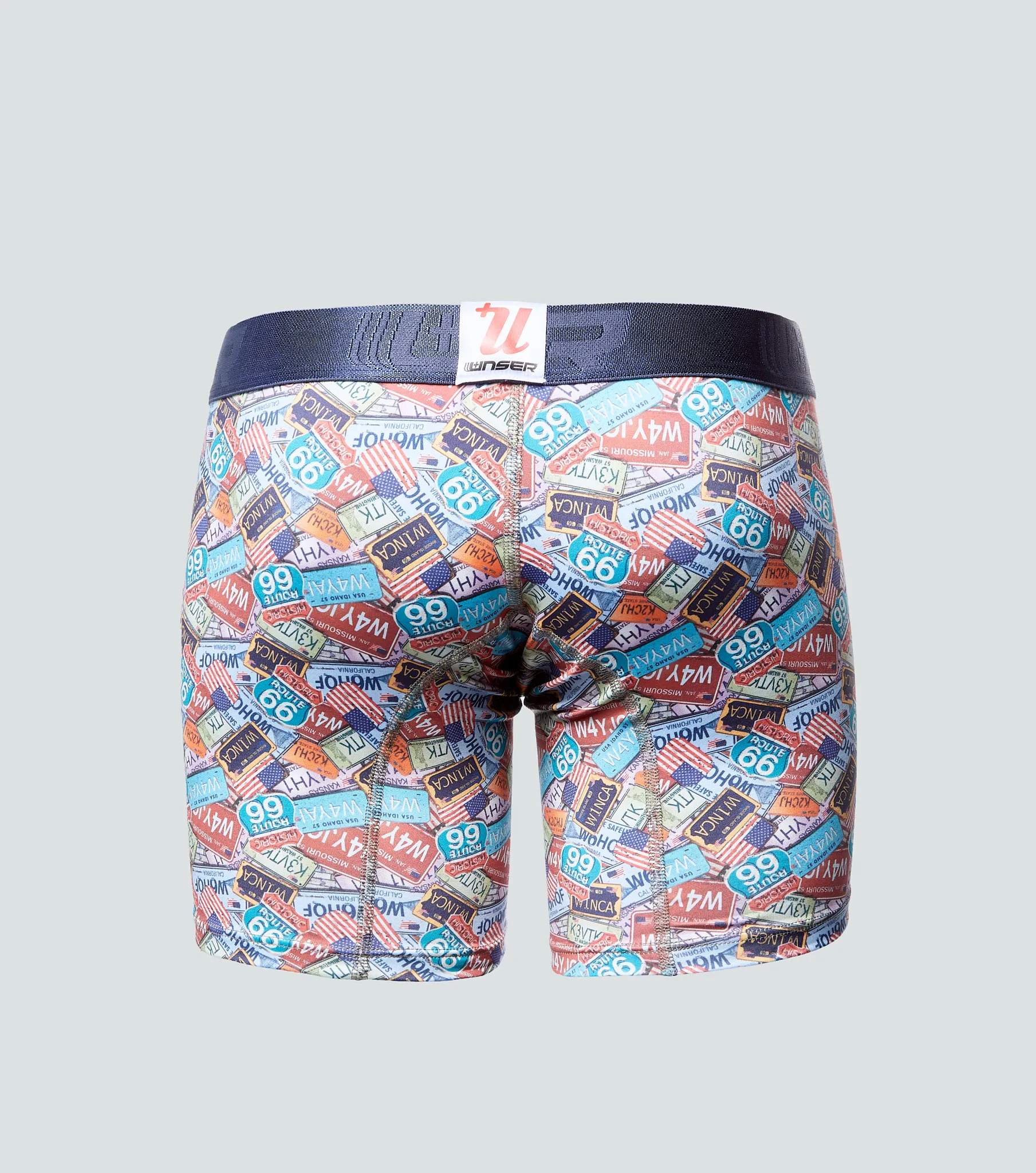 Boxer Para Hombre Estampado Con Elastico Marcado Unser 830809 AZ