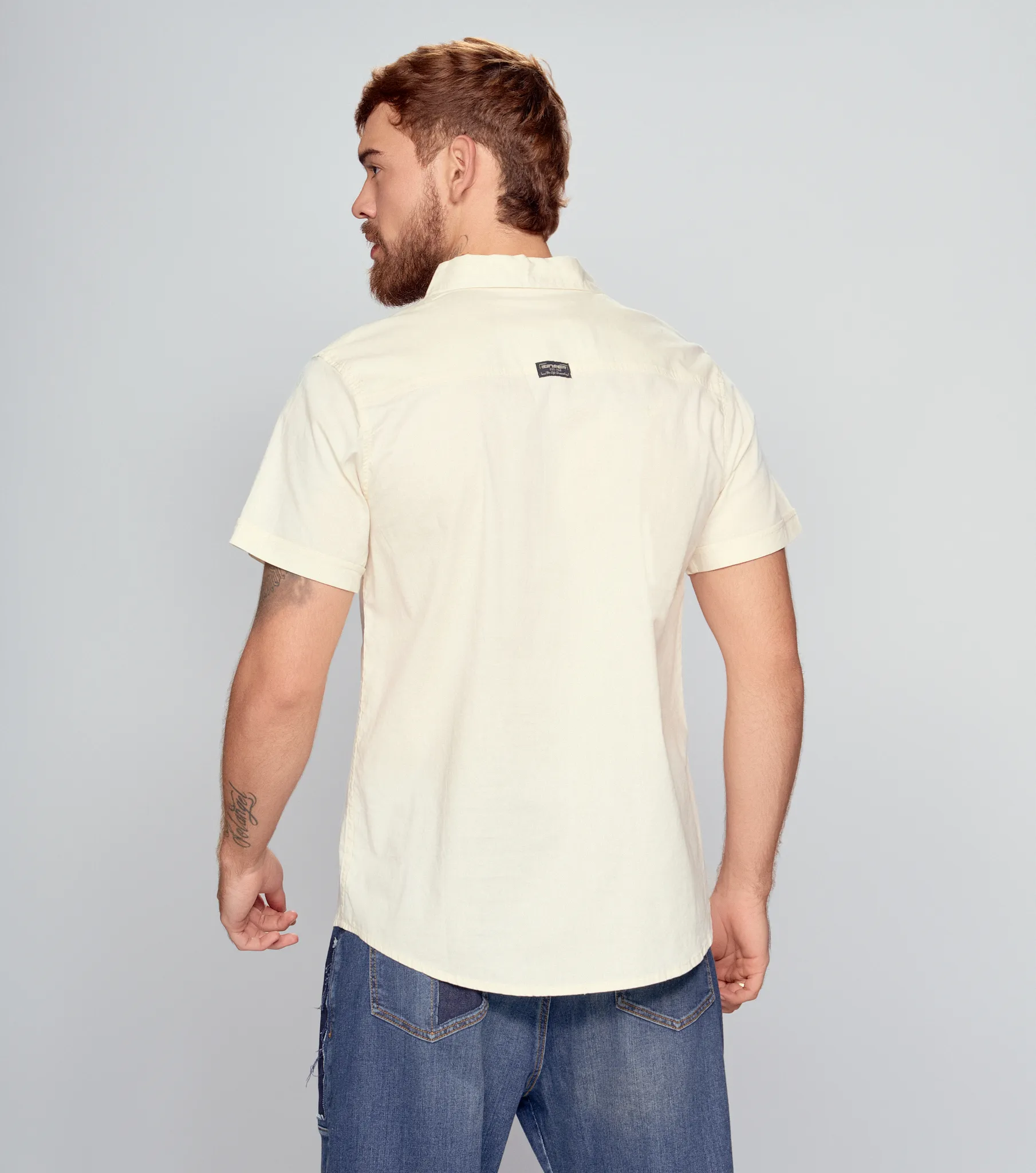 Camisa Para Hombre Molderia Comfort Unicolor Unser 834020 AR