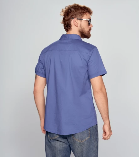 Camisa Para Hombre Molderia Comfort Unicolor UnserAZ