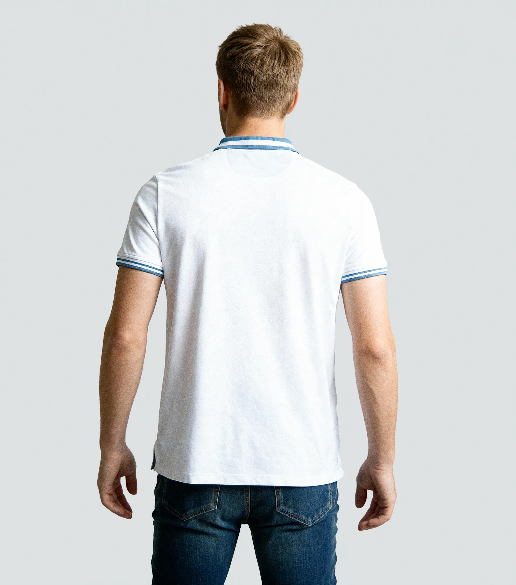 Comfort Rayan Polo Para Hombre Unicolor Manga Corta Unser 832983 BL